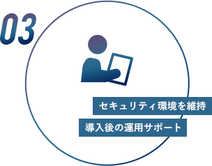 セキュリティ環境を維持 導入後の運用サポート